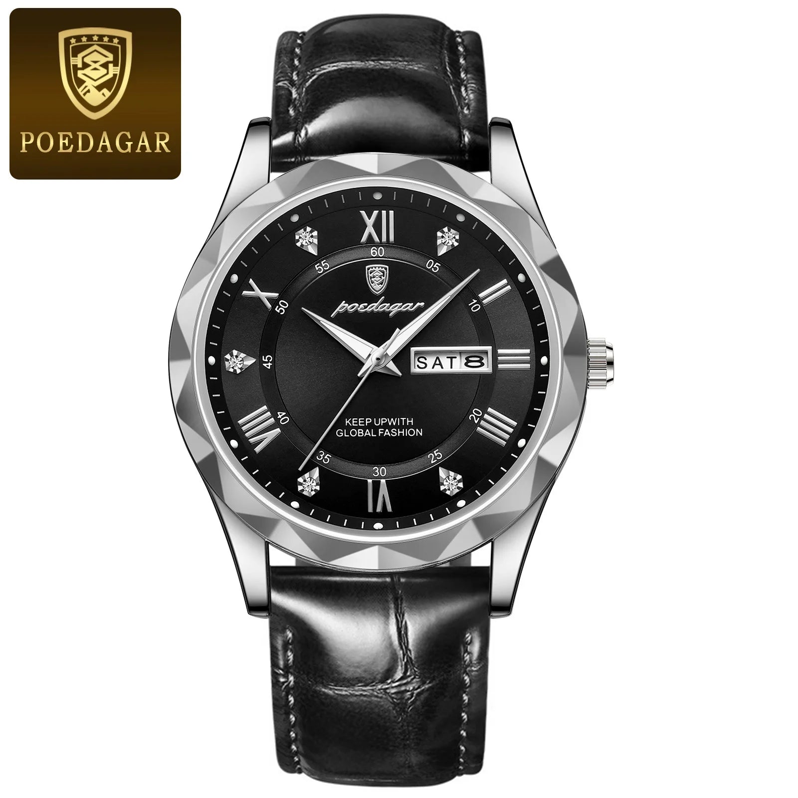 POEDAGAR 615 Luxury Men's Business Watch - Waterproof Quartz Wristwatch - stay fit