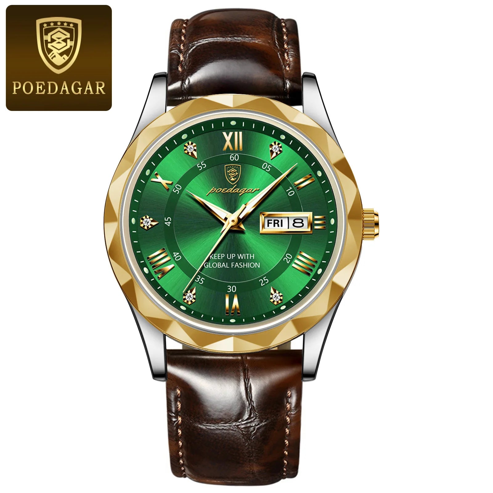 POEDAGAR 615 Luxury Men's Business Watch - Waterproof Quartz Wristwatch - stay fit