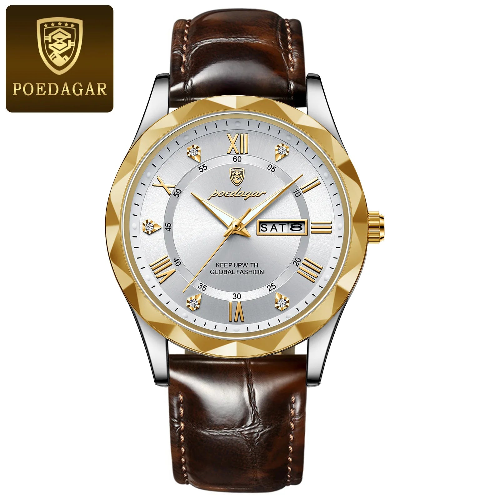 POEDAGAR 615 Luxury Men's Business Watch - Waterproof Quartz Wristwatch - stay fit