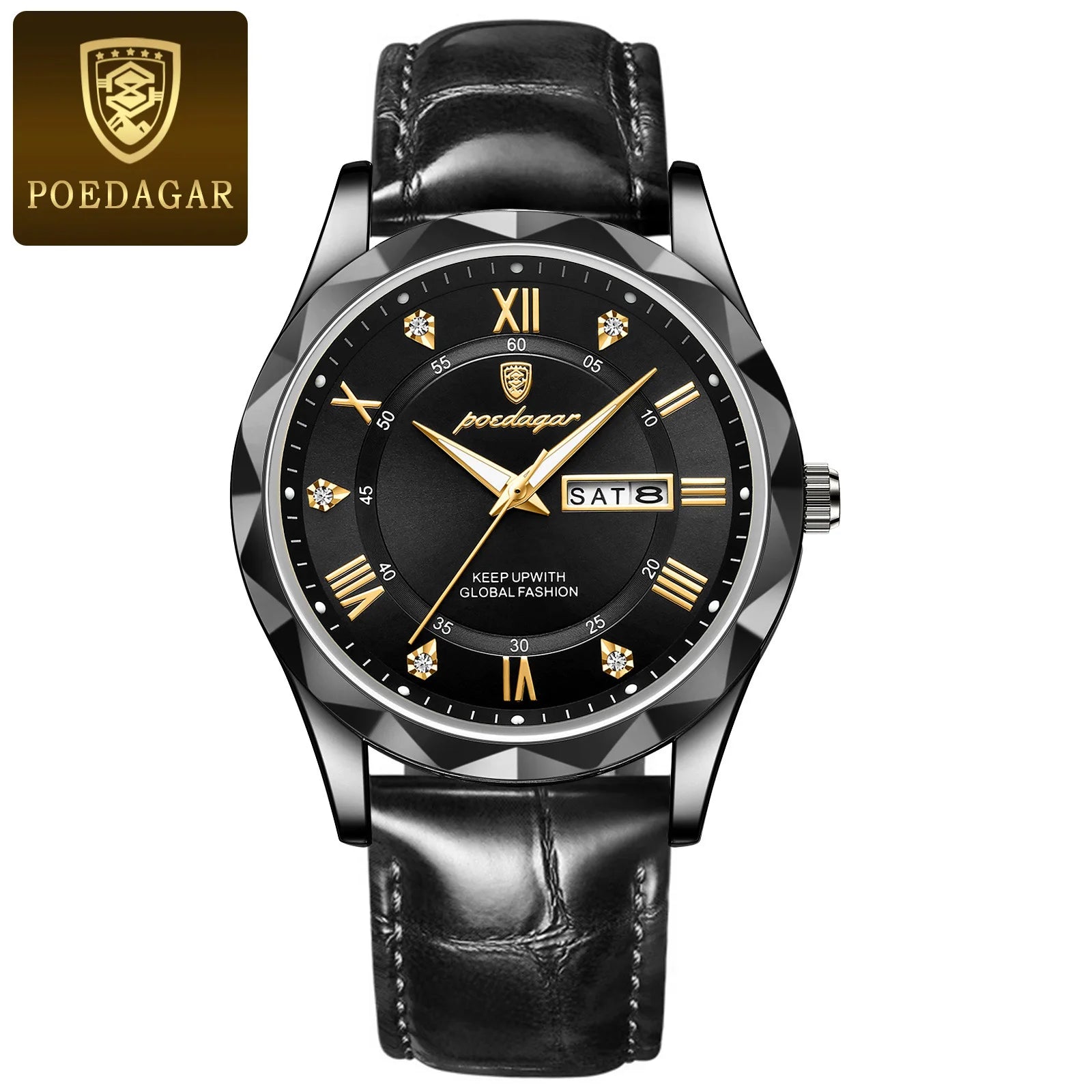 POEDAGAR 615 Luxury Men's Business Watch - Waterproof Quartz Wristwatch - stay fit