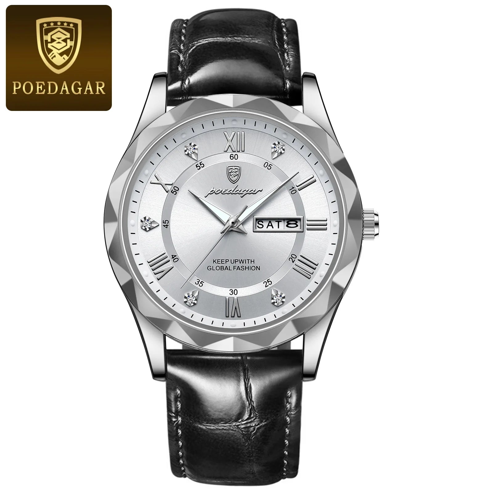 POEDAGAR 615 Luxury Men's Business Watch - Waterproof Quartz Wristwatch - stay fit