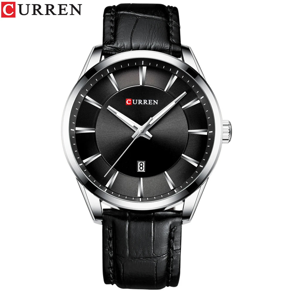 CURREN Luxury Leather Strap Watch - Premium Business Quartz Watch for Men - stay fit