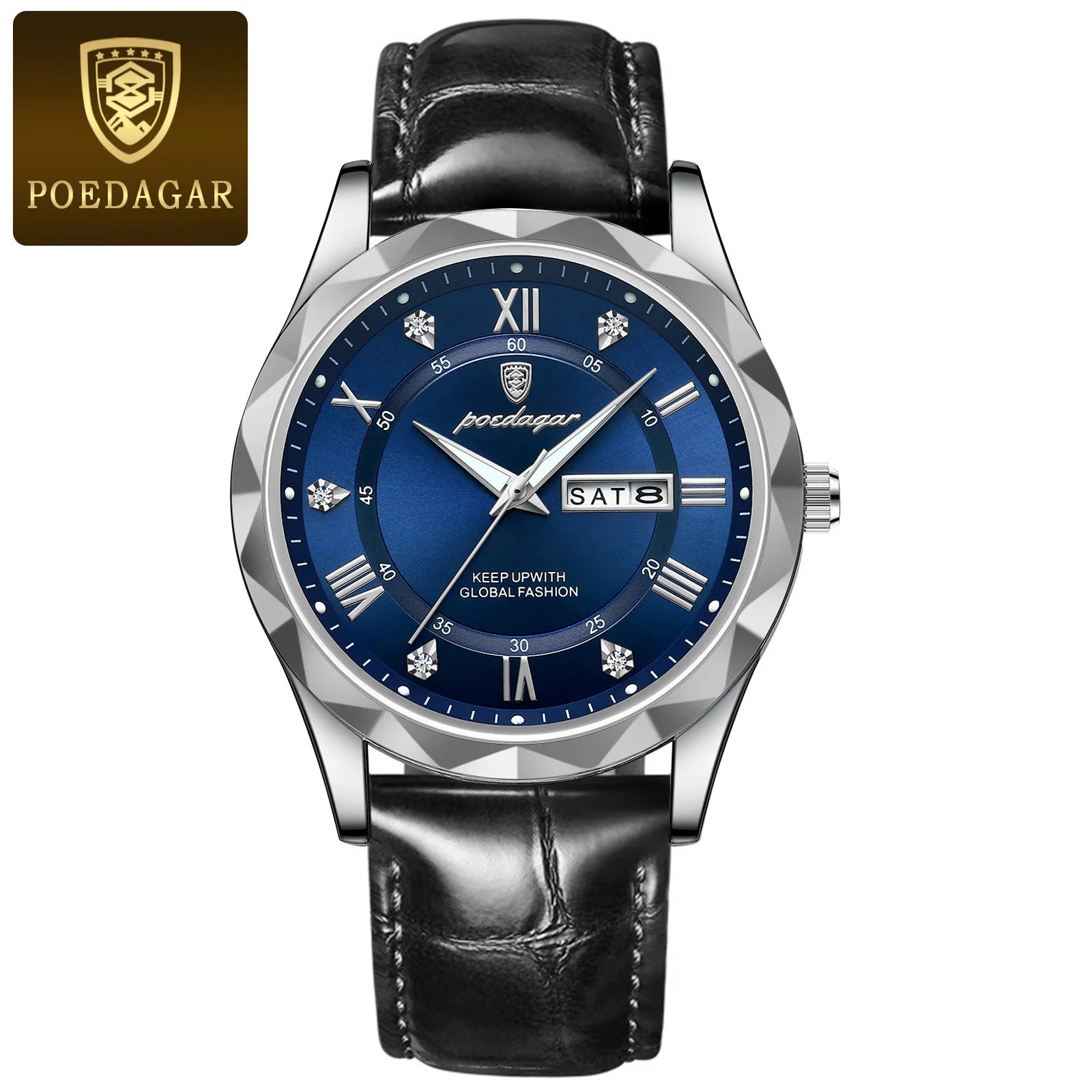 POEDAGAR 615 Luxury Men's Business Watch - Waterproof Quartz Wristwatch - stay fit
