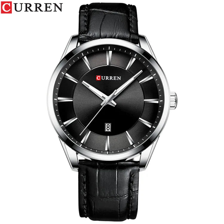 CURREN Luxury Leather Strap Watch - Premium Business Quartz Watch for Men - stay fit