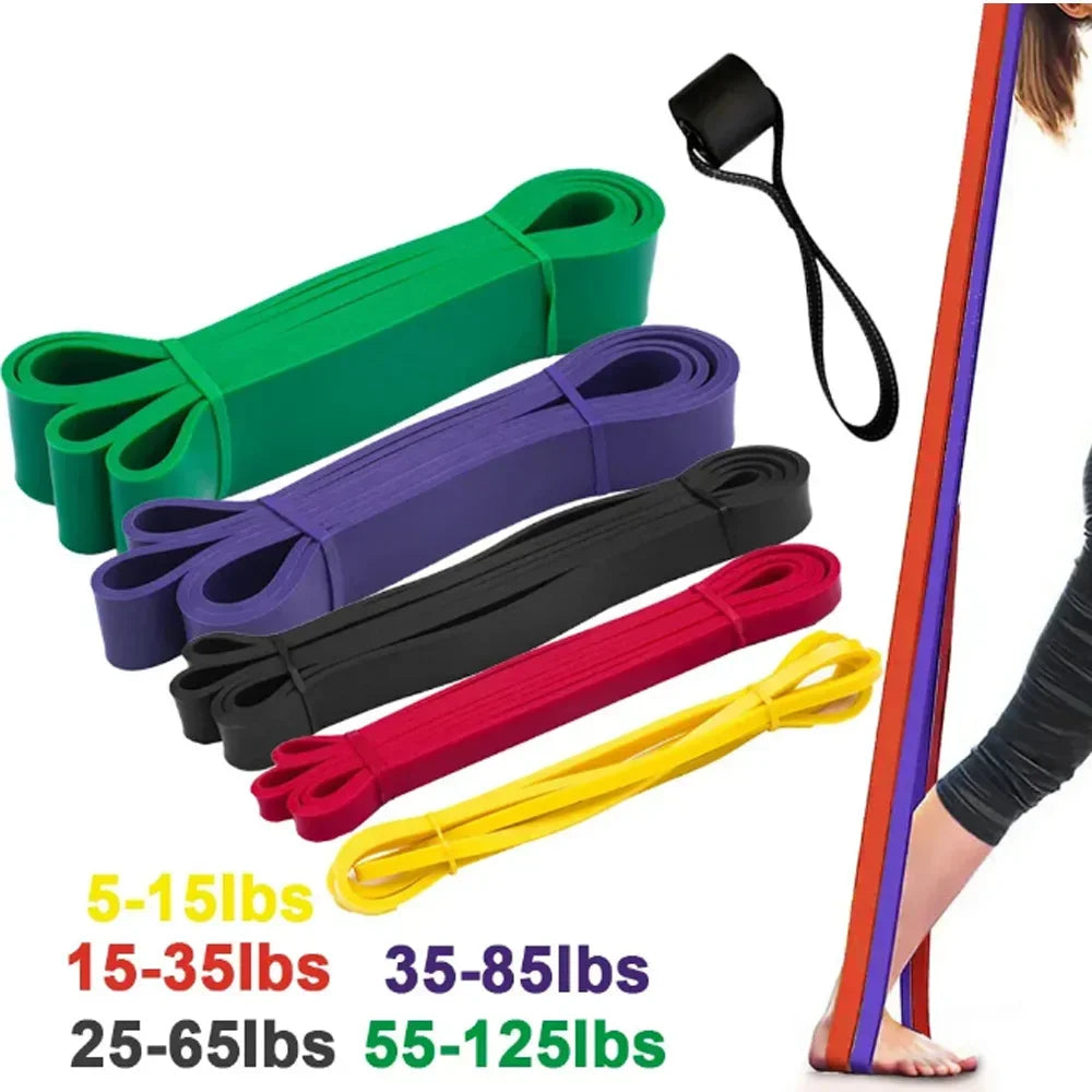Resistance Bands Set 125lbs - Complete Home Gym in a Bag | Portable Workout - stay fit