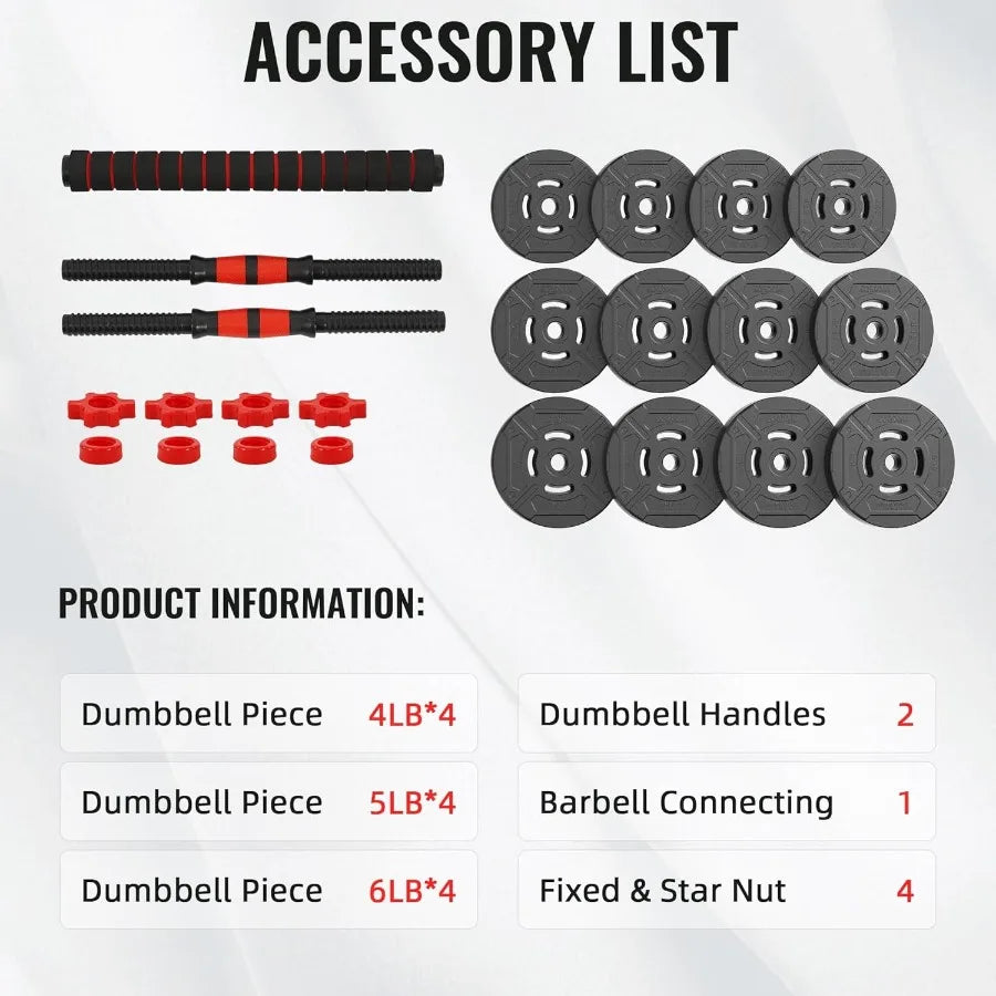 Adjustable Dumbbells 60lbs - Replace 15 Dumbbells | Space-Saving Home Gym - stay fit