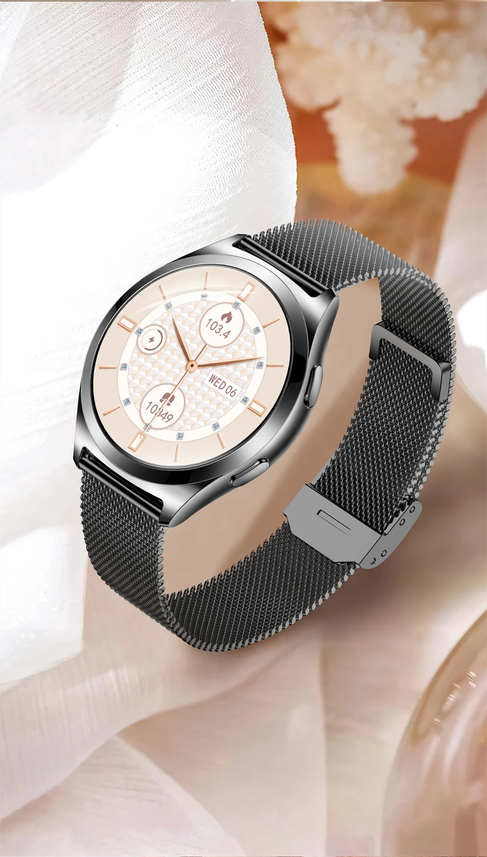 LIGE AMOLED Ladies Smartwatch - 1.27" HD Screen Custom Dial Bluetooth Call - stay fit