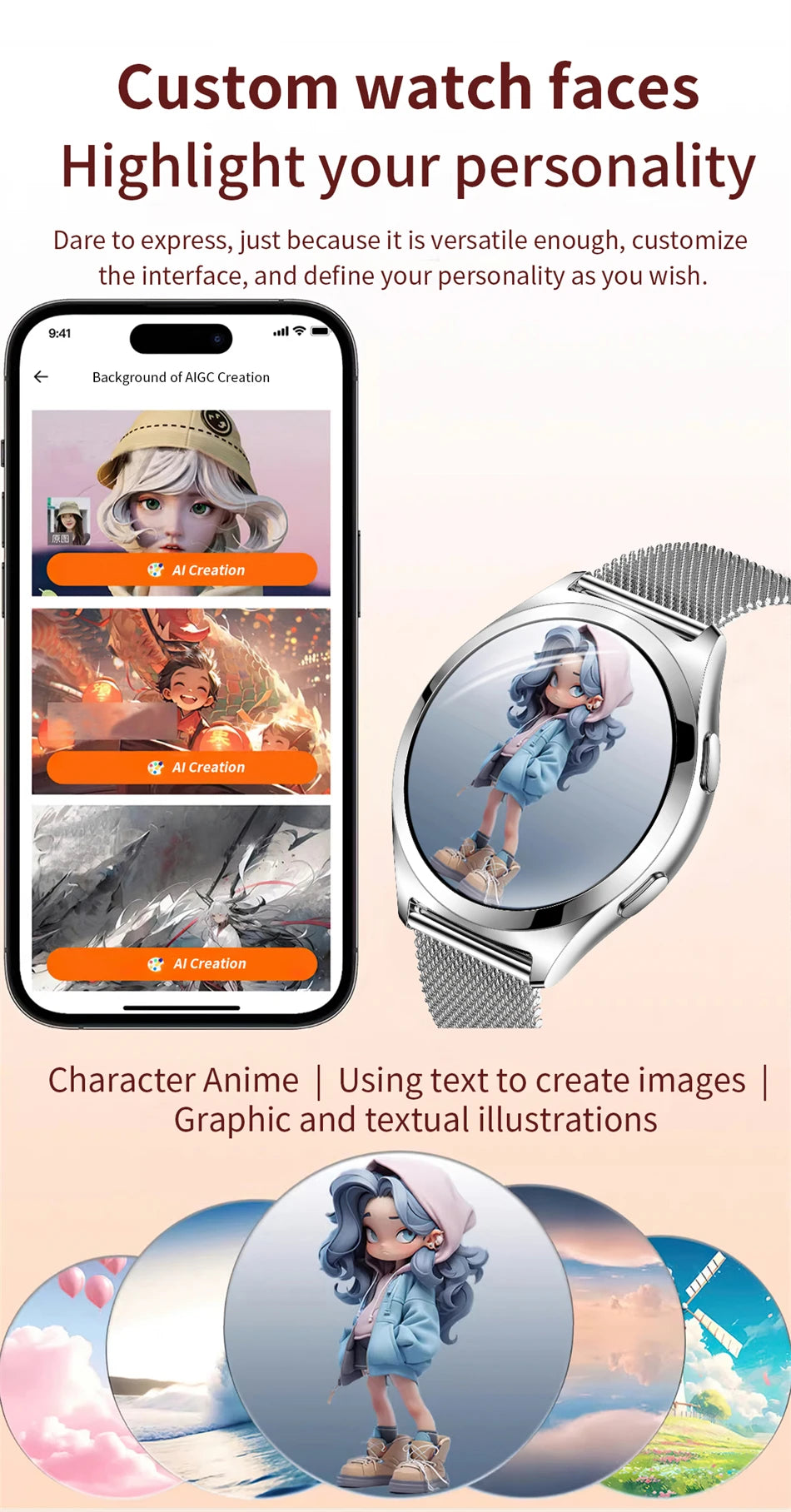 LIGE AMOLED Ladies Smartwatch - 1.27" HD Screen Custom Dial Bluetooth Call - stay fit