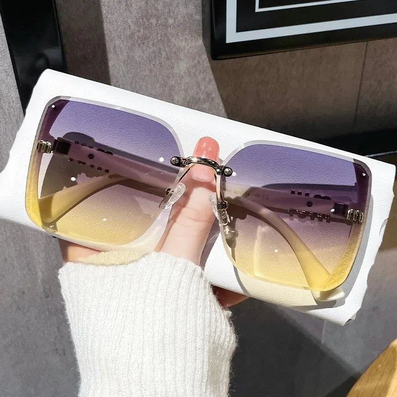 Oversized Square Sunglasses - Luxury Designer Sunglasses for Women - stay fit