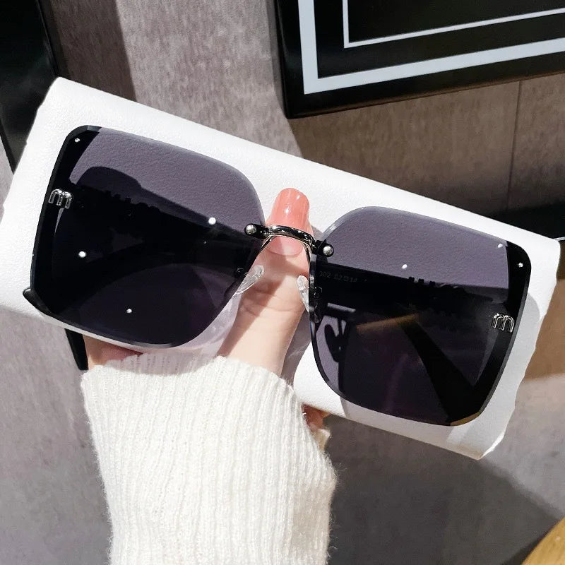 Oversized Square Sunglasses - Luxury Designer Sunglasses for Women - stay fit
