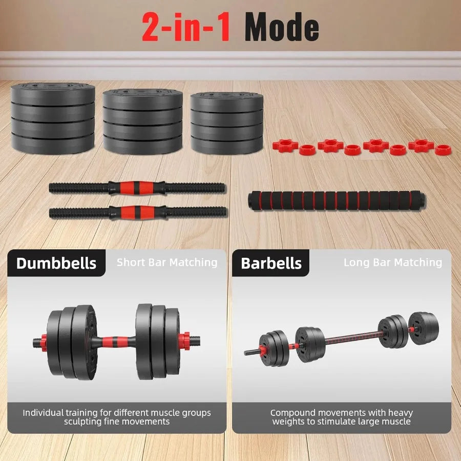 Adjustable Dumbbells 60lbs - Replace 15 Dumbbells | Space-Saving Home Gym - stay fit