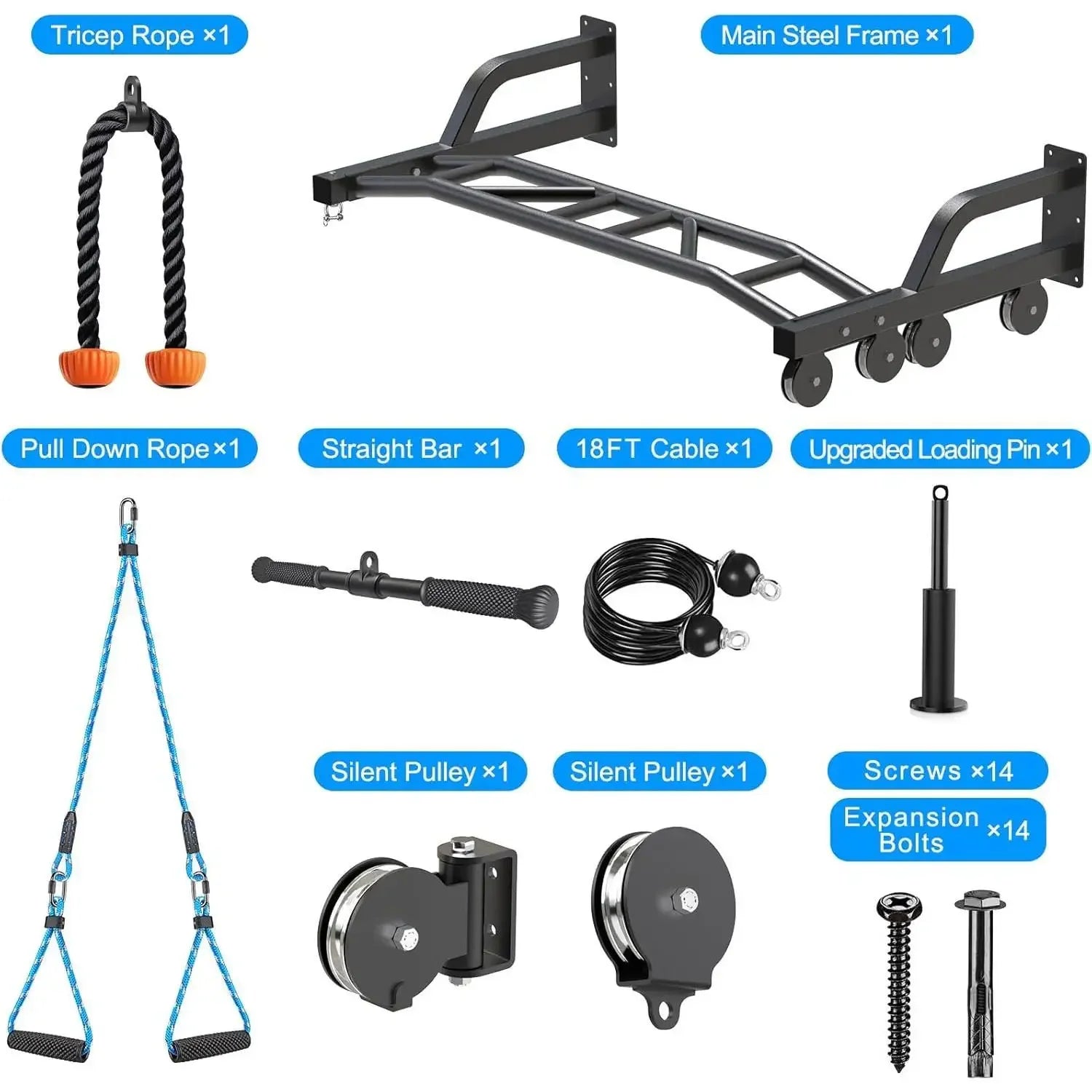 Wall-Mounted Pull-Up Bar System - Professional Home Gym | 300lbs Capacity - stay fit