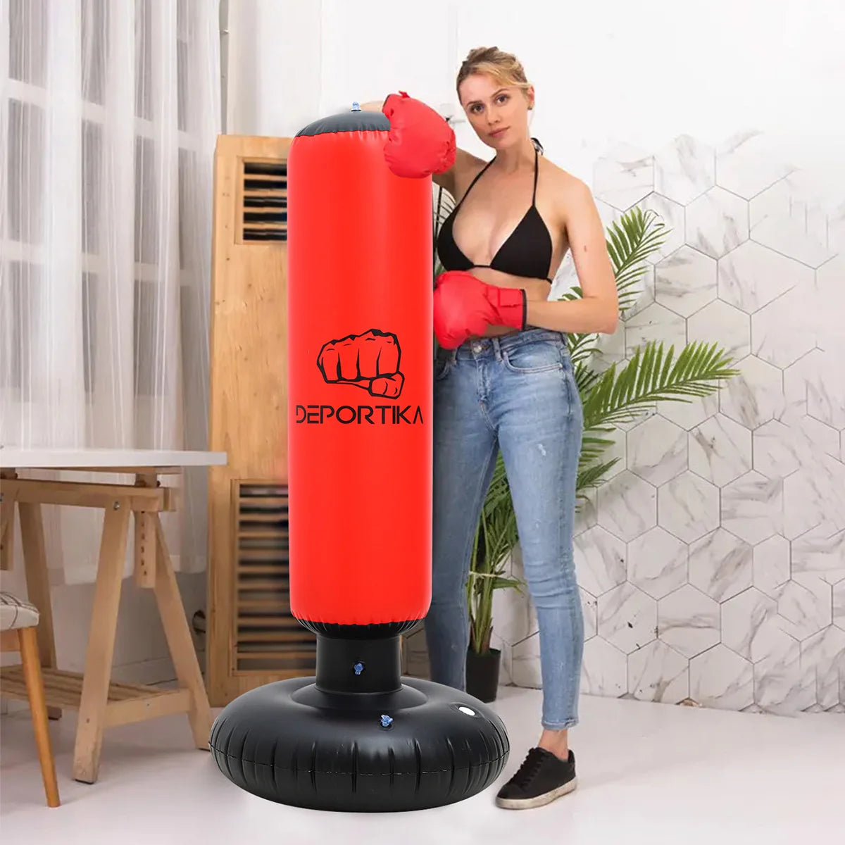 Inflatable Punching Bag 63-Inch - Release Stress & Get Fit | Heavy Duty - stay fit