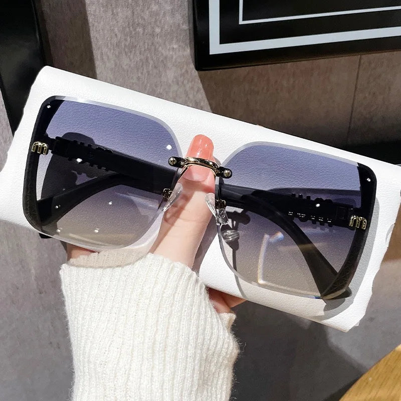 Oversized Square Sunglasses - Luxury Designer Sunglasses for Women - stay fit