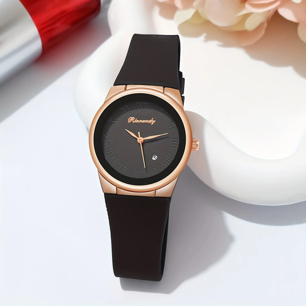 Roma Dial Women's Sports Watch - Casual Silicone Band Quartz Watch - stay fit