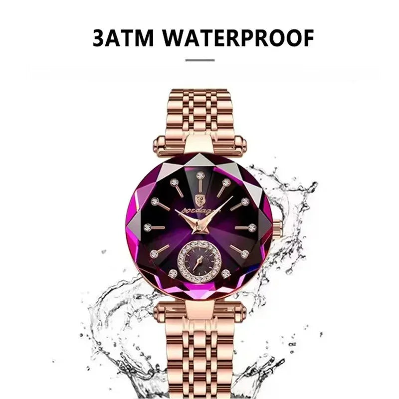 POEDAGAR Luxury Elegant Ladies Watch - Waterproof Stainless Steel Quartz Watch - stay fit