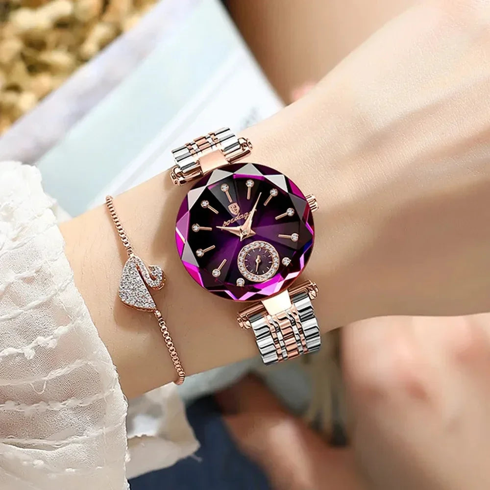 POEDAGAR Luxury Elegant Ladies Watch - Waterproof Stainless Steel Quartz Watch - stay fit