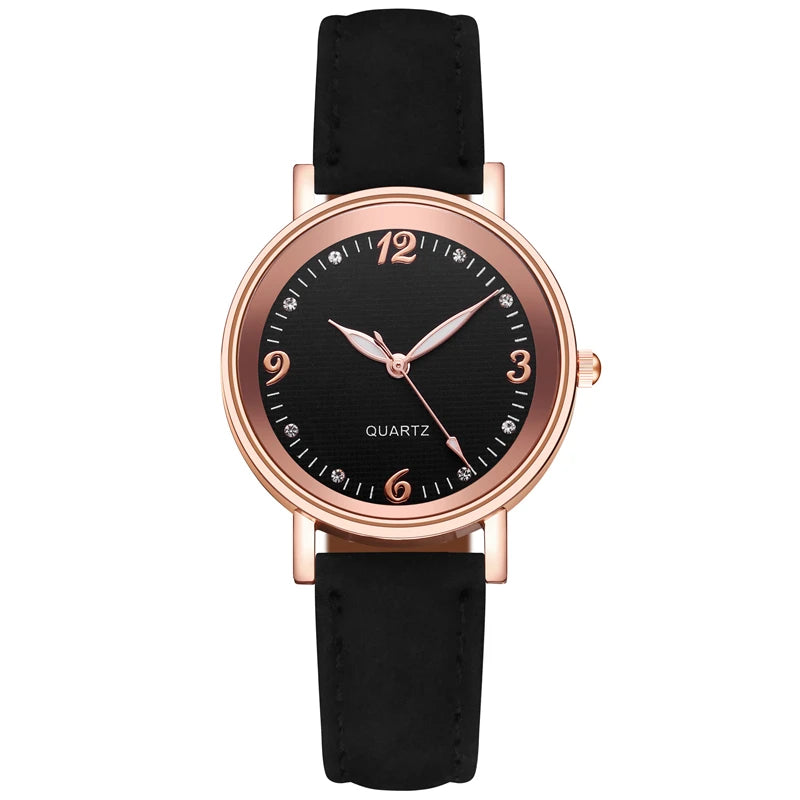 Arabic Dial Women's Watch - Fashion Leather Band Quartz Watch - stay fit