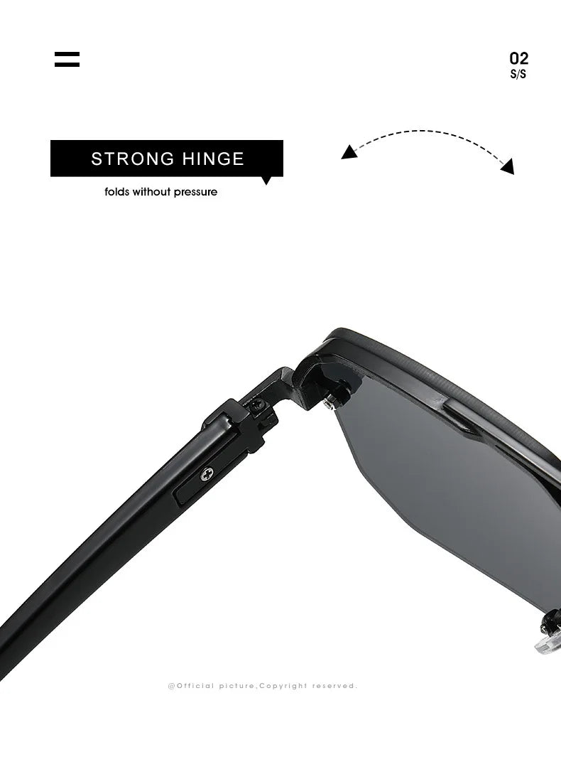 Metal Frame Sports Sunglasses - Retro Half Frame Sunglasses for Men - stay fit