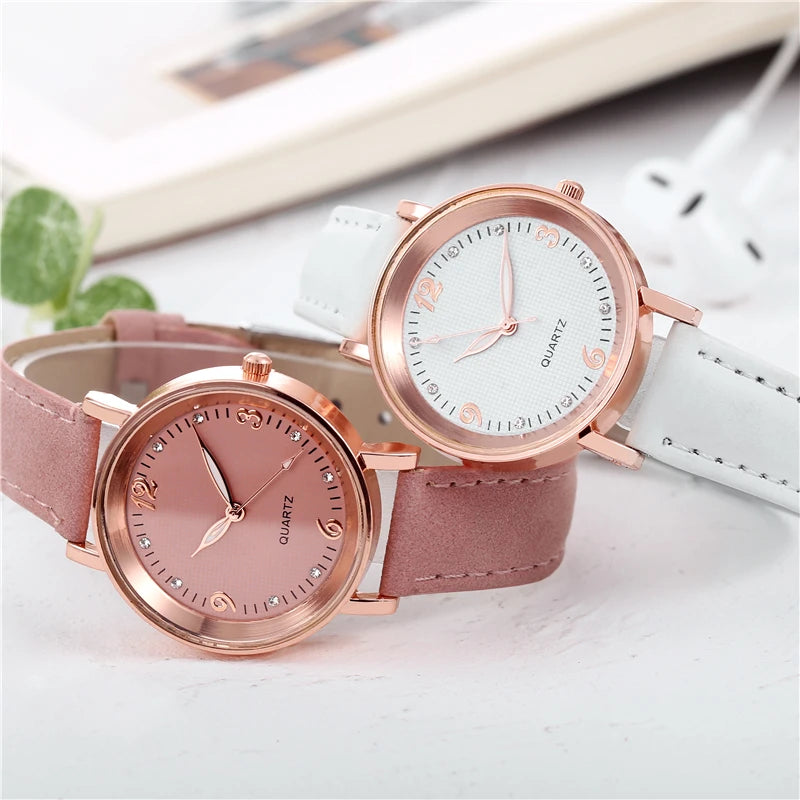 Arabic Dial Women's Watch - Fashion Leather Band Quartz Watch - stay fit