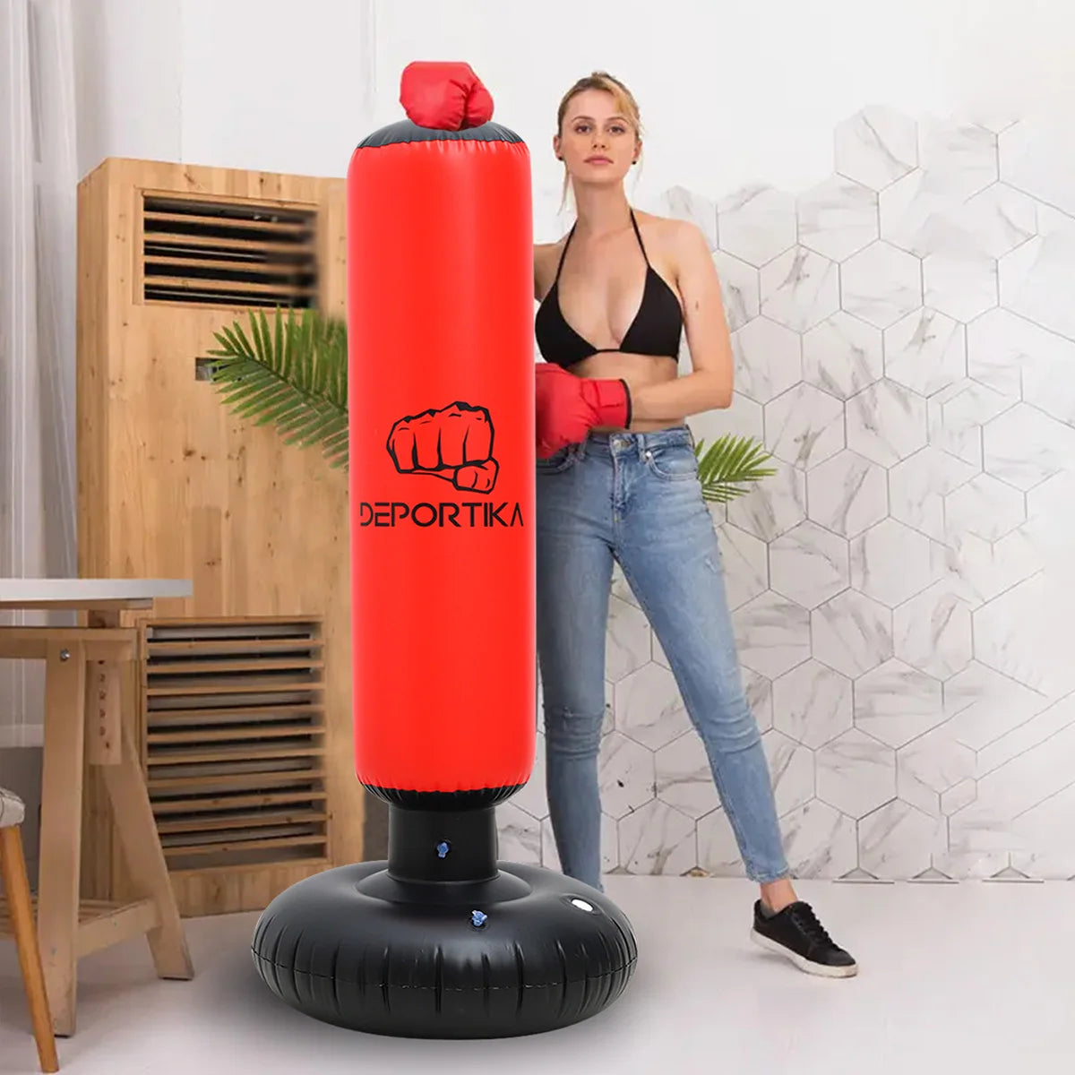 Inflatable Punching Bag 63-Inch - Release Stress & Get Fit | Heavy Duty - stay fit