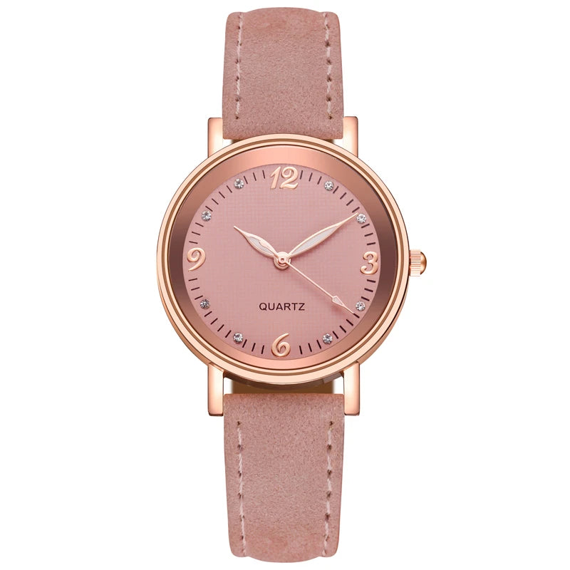 Arabic Dial Women's Watch - Fashion Leather Band Quartz Watch - stay fit