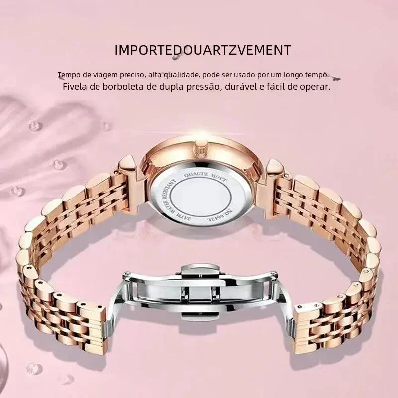 POEDAGAR Luxury Elegant Ladies Watch - Waterproof Stainless Steel Quartz Watch - stay fit