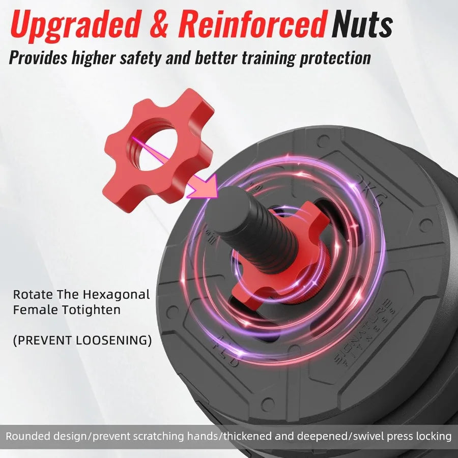 Adjustable Dumbbells 60lbs - Replace 15 Dumbbells | Space-Saving Home Gym - stay fit