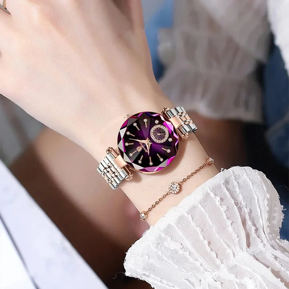 POEDAGAR Luxury Elegant Ladies Watch - Waterproof Stainless Steel Quartz Watch - stay fit